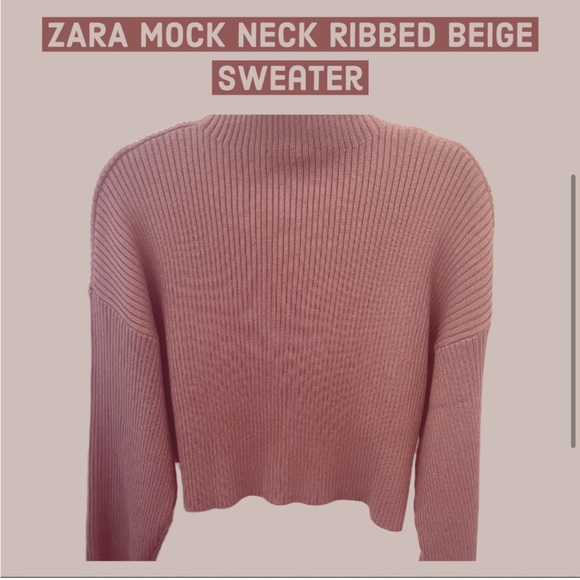 ZARA Mock Neck Ribbed Sweater - Picture 4 of 6
